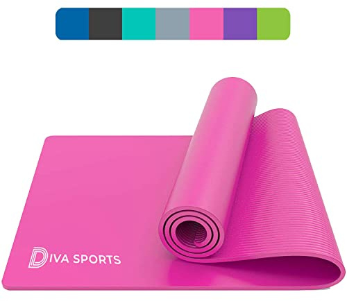 Yoga Mat Extra Thick 15mm Non-Slip Pilates Workout Exercise Mat Soft Mat Carry Strap (Pink)