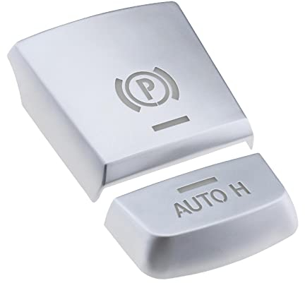 Be In Your Mind Parking Brake Switch Sticker P Button Cover ABS Chrome Compatible with F10 5 Series F07 5GT F12 6 Series F01 7 Series F25 X3 F26 X4 F15 X5 F16 X6
