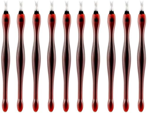 Nail Cuticle Trimmer Remover Pusher - 4 Inch Stainless Steel Dead Skin Callus Removal Fork, 30-Pack for Home & Salon Use