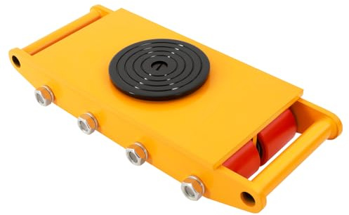 KEESUNG Transportfjädring 12T, transportrulle, pansarhjul, industriskoter, möbler, transportskoter, pansarhjul, maskintransport, tunga lasthjul, transporthjälp, gul