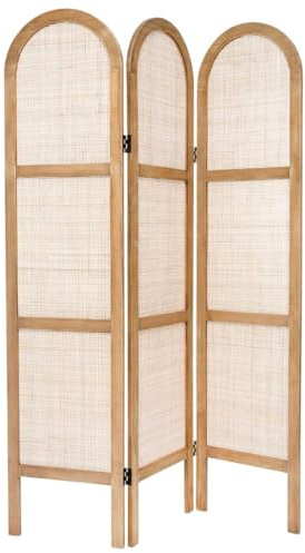 Hogar y Mas BIOMBO Separador Decorativo Madera RATÁN 170X120CM