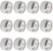 12 Pcs Round Napkin Rings, Metal Napkin Ring Gold Silver, 4 cm Napkin Holder Vintage Large, Napkin Buckle for Dining Wedding Party Anniversary Birthday Household Table Decor (Silver)