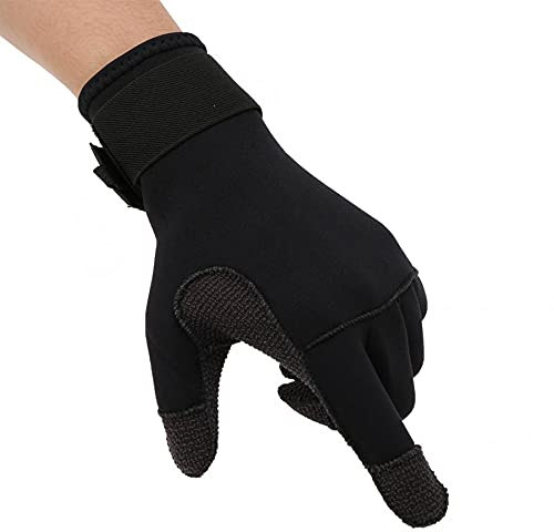 SBOJI Neopren Handschuhe,Neopren Handschuhe Herren 3 mm Tauchhandschuhe Winter-Schwimmhandschuhe halten warm Neopren Unisex Surfen Schnorcheln Tauchhandschuh (Color : Black, Size : Large), SBOJI