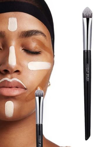 Raypontia Pinceau correcteur sous les yeux,pinceau correcteur de maquillage - Pinceau de maquillage anti-cernes conique pour le visage | Brosse à poils denses et doux pour le visage en trois