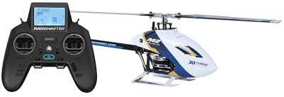 OMPHOBBY M2 EVO MK2 Ready To Fly RC Helicopter Outdoor Dual Brushless Motors Direct-Drive 6CH Remote Control Helicopters for Adults, 3D RC Plane with Remote Control Mini Drone RTF White