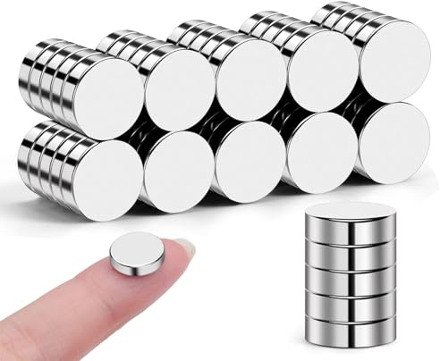 Lot de 50 petits aimants pour réfrigérateur - 10 x 3 mm - Extra puissants - Pour tableau magnétique, tableau blanc, tableau d'affichage et artisanat