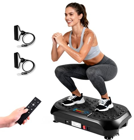 Máquina de ejercicio de placa vibratoria, placa vibratoria para drenaje linfático, placa de vibración de cuerpo completo, plataforma de fitness, agitador, entrenamiento, vibración, deporte, gimnasio
