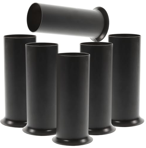 Toyvian Mangas Base De Lámpara Para Candelabros 6 Piezas Cubiertas De Tubo De Vela Metalicas Accesorios De Luz Colgante Fácil Instalación 3.14X1.57X1.18In