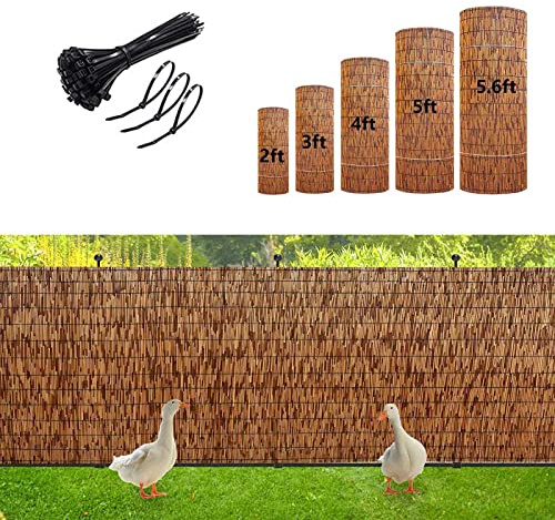 Recinzione in bambù per la privacy, rotolo di recinzione naturale per balcone, villa e ristorante, perfetta per la decorazione della privacy e soluzioni per ombrelloni