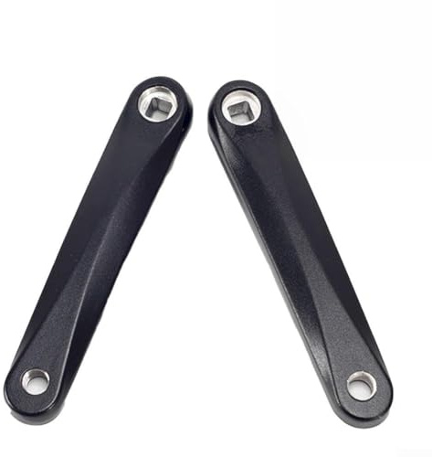Yuanpgky Manivela de agujero cuadrado para motor, bielas de aleación de aluminio para bicicleta eléctrica para compatibilidad con pedal dinámico izquierdo y derecho, distancia central de 170 mm, negro