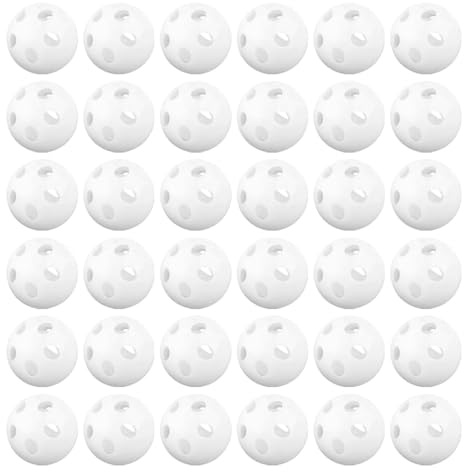 ZUNOXAZ 60 pièces Boules Hochet Blanches Plastique pour Réparation et DIY Jouets Garçon Fille Sons Doux pour Bébés Inserts pour Peluches et Poupées Accessoires Créatifs pour Hochets