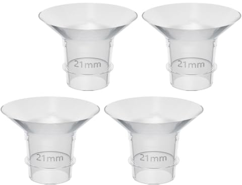 MOBUTOFU Inserti Flangiati in Silicone Trasparente 4 Pezzi per Tiralatte Indossabile, Ricambi Compatibili per Pompe di Allattamento, Accessori Pratici per Aspirazione Confortevole
