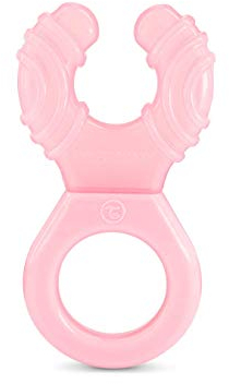 Twistshake Wasserkühlender Baby-Beißring | 100% lebensmittelechtes Silikon | Weich und langlebig | Neugeborenen-Essentials | BPA-frei | Rosa