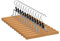 12 x Hosenbügel Klemmbügel VonBueren | Hosenspanner aus Holz | Kleiderbügel für Hosen | rutschfest | mit drehbarem Haken