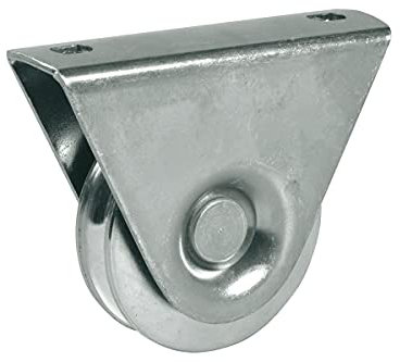 Bodenlaufrolle Ø100 mm, Rundnut Ø20 mm, zum Aufschrauben, 1 Kugellager, Schraube M14 x 60 mm, Tragkraft max. 200 kg