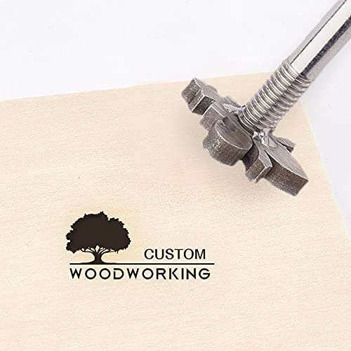 OLYCRAFT CREATPLANET Custom Logo Holz Brandeisen Edelstahl Brandeisen Stempel Mit Holzgriff Brenneisenform Für Kuchen/Holz/Leder Stempelform - Baum