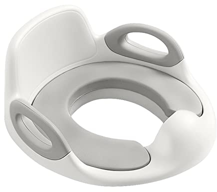 YRHome Kinder Toilettensitz Kindertoilettensitz WC-Sitz für Jungen und Mädchen Töpfchen Training Sitze Doppeltem Anti-Rutsch mit Griffe Spritzschutz und Rückenlehne 12 Monate bis 8 Jahre Weiß