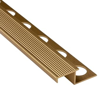 Alu Stufenprofil Fliesenschiene Profil Treppe Schiene L270cm H10mm gold