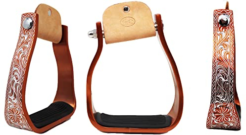 CHALLENGER Horse Western 51140BZ Steigbügel, Aluminium, abgewinkelt, 12,7 cm