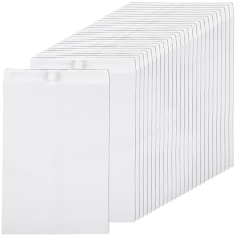 STARVAST Lot de 50 Enveloppes Blanches C4, Pochettes Bande Adhésive, Enveloppes Auto Adhésives pour le Courrier Professionnel et Privé (324 x 229 mm)