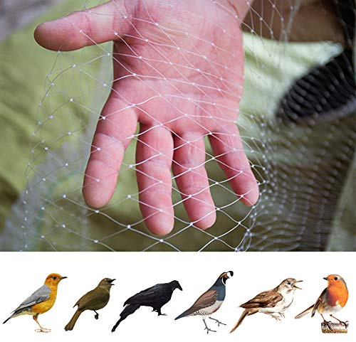 TITA-DONG Red Antipájaros, Red de Protección Antipájaros de Nailon, Red para Estanques, Malla Tejida Extrafuerte para árboles Frutales, Red para Aves de Corral para Gallinero(9,8 pies x 33 pies)
