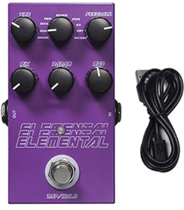 Pedale Delay Digitale con 9 Manopole di Controllo Effetti per Chitarra Pedale per Effetti da 6,35 Mm Ingresso Uscita DC9V Alimentatore per Musicista