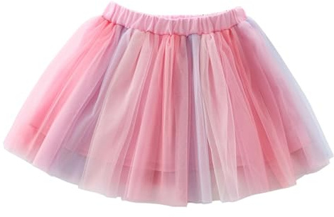 Tutu Rock Mädchen Tüllrock Kinder 3-lagig Tüll Prinzessin Kinder Tanz Rock Tulle Elastischer Karneval Tüllrock Halloween Party Festliches Kostüm (Hot Pink, 12-24 Monate)
