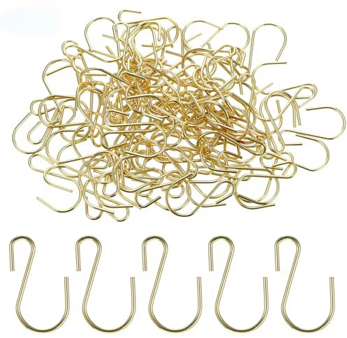 DOPENSPI 100 mini ganchos en forma de S de 1 pulgada para colgar, gancho de metal en forma de S, mini ganchos de alambre en S, ganchos de adorno para colgar joyas, utensilios de cocina pequeños