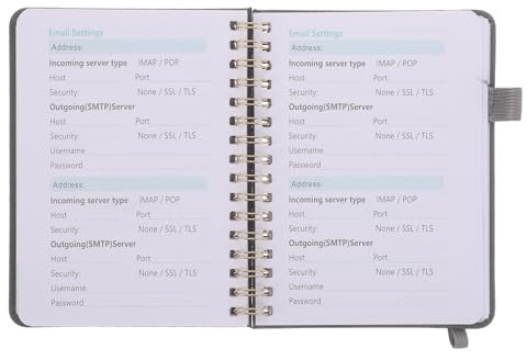 MAGICLULU Cahier à Spirale A6 avec Onglets Alphabétiques, Carnet de Mots de Passe Sécurisé Gris, 56 Feuilles pour Organisation Bureau et Gestion Adresses Internet Seniors