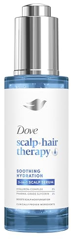 Dove Scalp + Hair Therapy Soothing Hydration 3-in-1 Scalp Serum hair treatment to boost scalp moisturisation 45 ml
