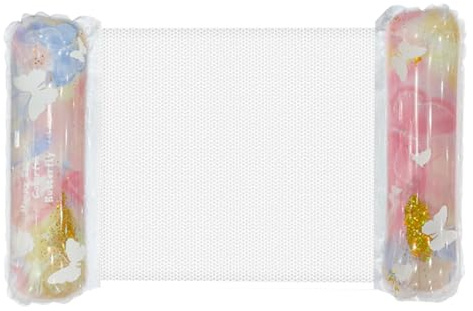Flotador De Piscina Con Lentejuelas - Hamaca Inflable Para Nadar, Cama Con Red De Agua | Sillón De PVC Brillante De 0,4 Kg, Cómoda Estera Flotante De Verano Con Malla De Nailon Para Relajación De Bron