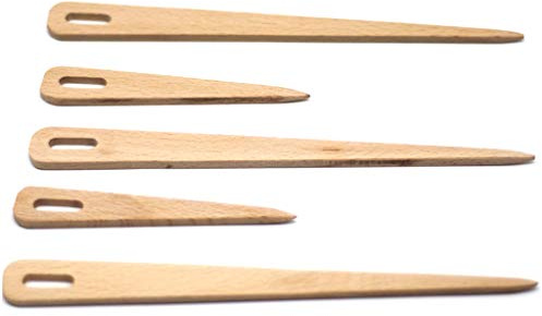 GUMEI 5 pièces/Ensemble Bois Tissage Navette Crochet Aiguille Main métier à Tisser bâton Tapisserie Tricot Bricolage