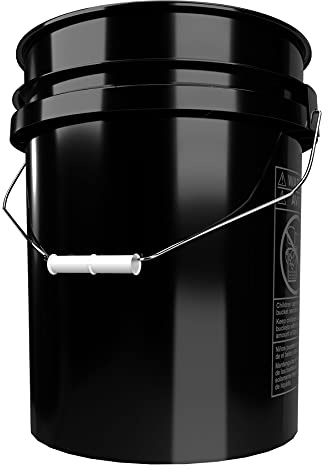 detailmate Black&White Set | Magic Bucket Wash Hink 20 liter/5GAL svart | Tillbehör för professionell bilhandtvätt | Rengöringshink, perfekt för biltvätt, motorcykeltvätt, bilvård