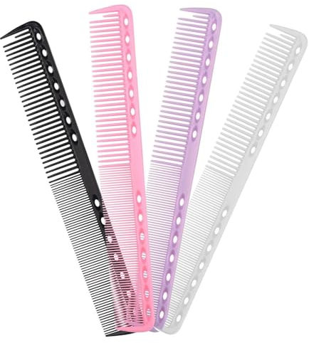 Paquet De 4 Peignes De Coiffure Portables à Dents Fines - Accessoires Pour La Coupe De Cheveux - Usage Domestique