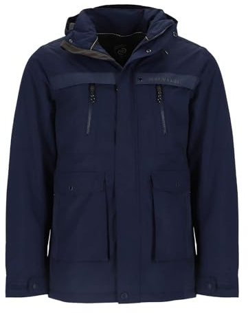 Dry Fashion Parka fonctionnelle Aalborg doublée - Veste d'hiver fonctionnelle coupe-vent et imperméable, bleu marine, L