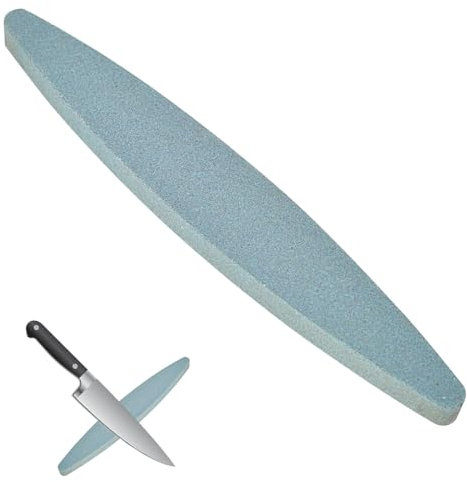 Bangbobi Scythe Whetstone Piedra de afilar Ovalada de 228 mm - Afilador de hachas para cortacésped y Herramientas de jardín - Piedra de afilar para Cuchillos