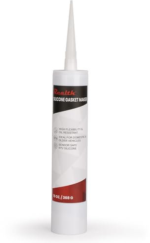 Realth Silicone Gasket for Automobile | Black RTV Sealant - 368g | High Temperature | Oil Resistance | Multipurpose Silicone Sealant | for Autodoors Windshields Engines
