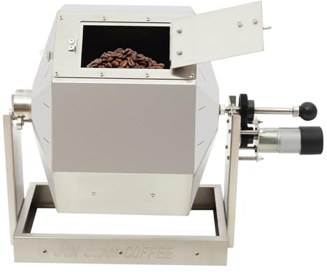BYOIPLOI Coffee Bean Roaster, Electric Coffee Roaster, 14.5L Coffee Bean Baker Peanut Roaster, Gas Burner Drum Type Stainless Steel for Home and Commercial Use