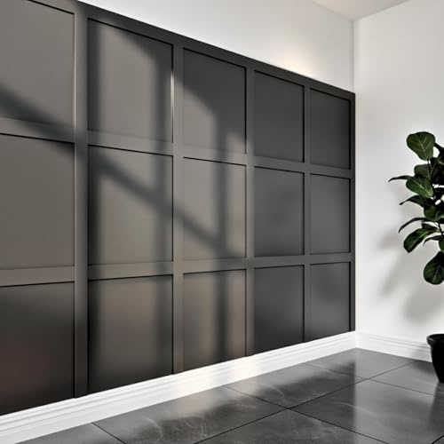 Full Shaker Moisture Resistant (10x100)cm 6mm MR Wall Panelling Kit | DIY Paintable Premium Panel for Feature Wall, Wainscoting, Bedrooms & Joinery | Easy Install Interior Cladding (Plain, Pack of 20)