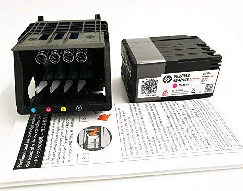 HP 952/953 Print Head Assembly, Replacement Kit with Setup Cartridges for OfficeJet Pro 8702, 7720, 7730, 7740, 8210, 8216, 8710 Printers, M0H91A