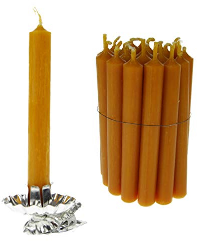 Baumkerzenhalter 20 Clips in Zapfenform in Silber mit 40 Kerzen in naturgelb