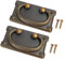 2pcs Vintage Antique Drawer Ring Pull Handles, Cabinet Door Furniture Handle Decoration (Yellow)