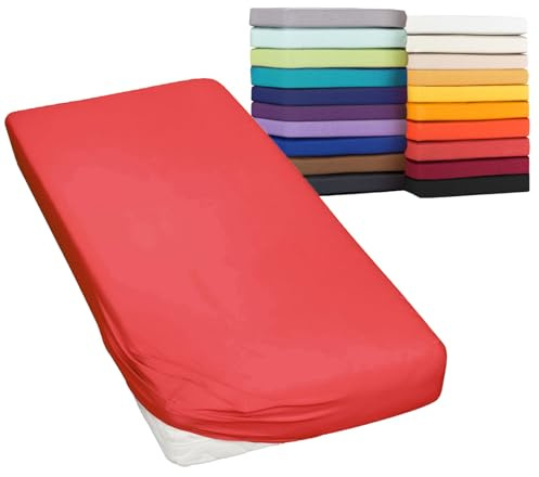 Moon-Classic Spannbettlaken Boxspringbett Wasserbett Spannbetttuch Matratzen 160g/²m 200x220-220x240 Kirsch