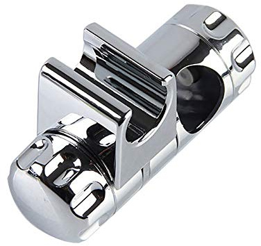 Shower Head Holder, 1PCS Adjustable ABS Replacement Hand Shower Bracket Shower Rail Head Slider Clamp Holder Bracket, Chrome Plated(25mm)