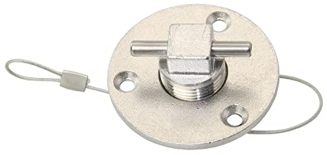 Lenzstopfen aus Edelstahl - Mit Vierkanntschraube Ø 55 mm