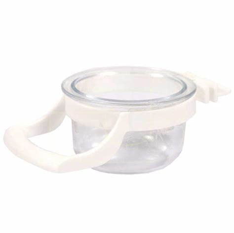 3 Detachable Small Bird Cage Food Water Feeder Cups Small Hoppers Canary Parrot Hanging Transparent Acrylic Feeding Bowls Parakeet Cockatiel Budgie Hamster Ferret Set of 3 Clear Hopper Feeders 2 oz