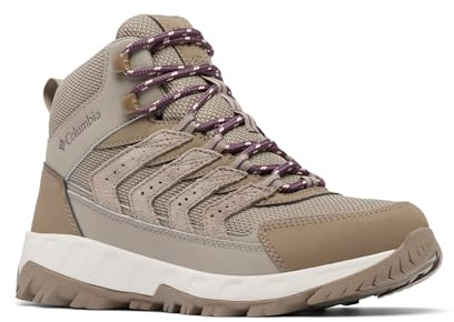 Columbia Women's Strata Trail Mid WP, Mid Rise Trekking and Hiking Boots, Kettle/Blush Rose, 8 Regular
