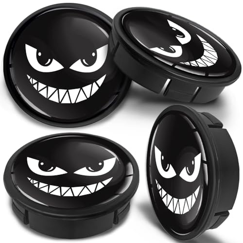 Biomar Labs Satz 4 x 60mm Universal Schwarz Alufelgen Nabenkappen Felgen Kappen Felgendeckel Radkappen Radnabendeckel Nabendeckel Felgenkappen CX 71