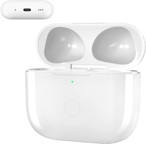 USB-C Carcasa de Carga inalámbrica Compatible con Air Pod 3rd, Reemplazo Original Type-C Wireless Charging Case con Botón de Sincronización Bluetooth