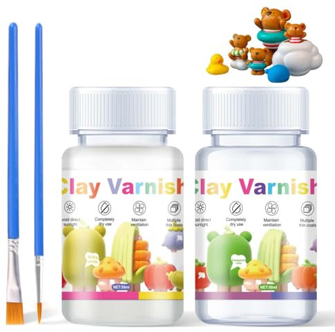 Farbloser Klarlack, Glanzlack für Modelliermasse, Farbloser Klarlack, Glanz-Lack Firnis, Farblosers Varnish Mit Schimmerndem für Acrylfarben, Schützt Vor UV-Strahlung, Staub und Schmutz